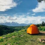 orange outdoor tent