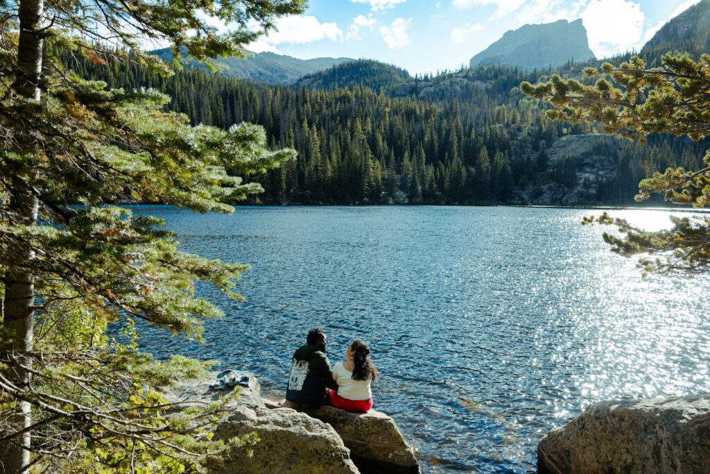 Hikers enjoying a scenic mountain overlook during a weekend outdoor getaway