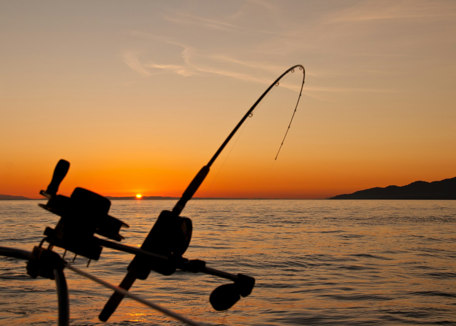 Fishing rod and weighted bottom rig ready for bait fishing near the water