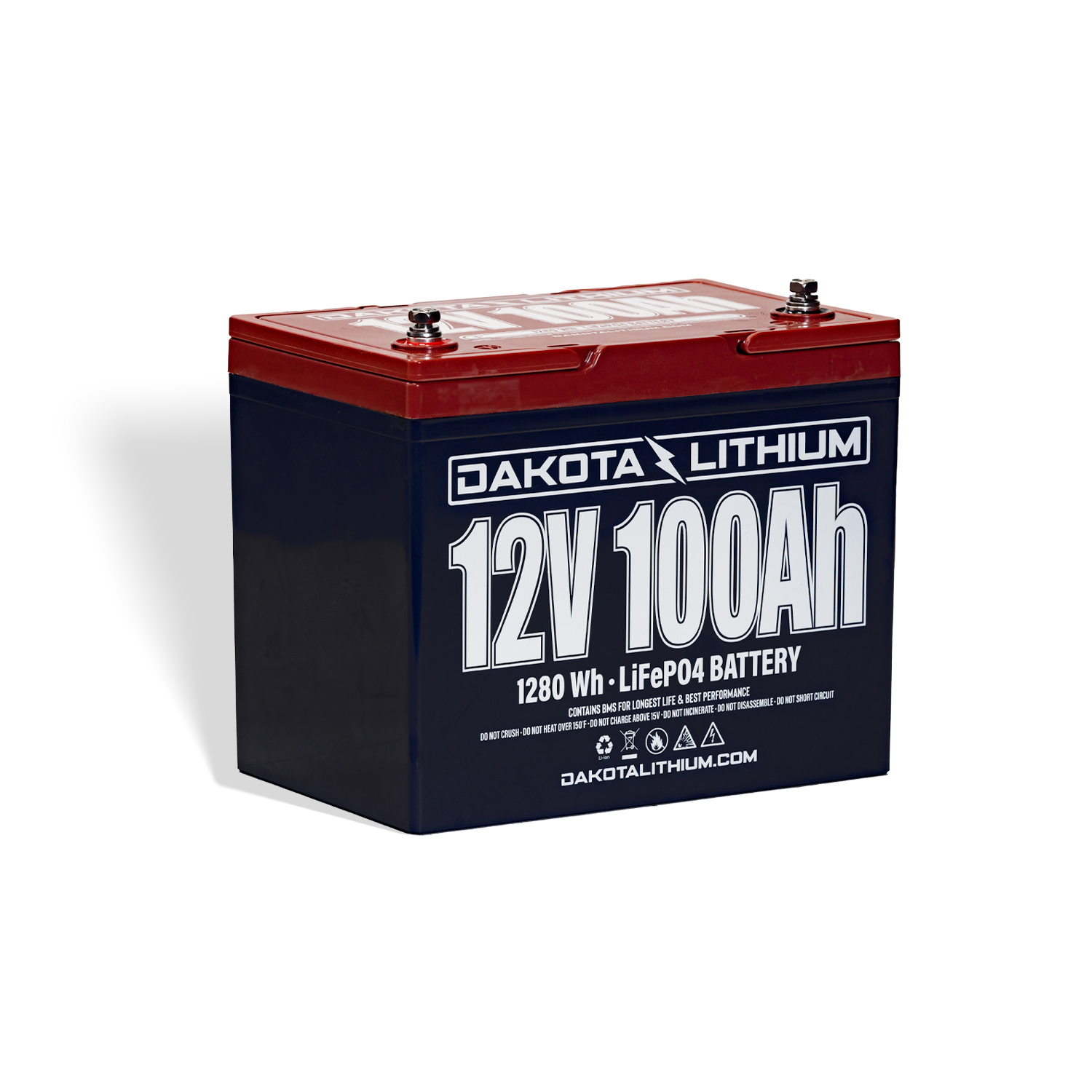 Dakota Lithium 12V 100Ah heated LiFePO4 battery for trolling motors, RVs, and solar power
