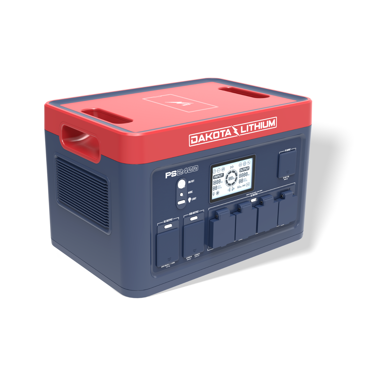 Dakota Lithium PS2400 portable power station for camping and emergency backup